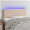 FUDUGEHMIOFWFJJ copritestiera 1 piazza e mezza,testiera contenitore,Testiera Cappuccino a LED 100x5x78/88 cm in SimilpelleAdatto per letti singoli, letti matrimoniali, tutti i tipi di letto