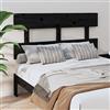 FUDUGEHMIOFWFJJ copritestiera 1 piazza e mezza,testiera contenitore,Testiera per Letto Nera 124x3x81 cm in Legno Massello di PinoAdatto per letti singoli, letti matrimoniali, tutti i tipi di letto