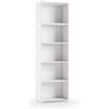 Trentiner Libreria con 5 ripiani regolabili in altezza color bianco 195x60x30 cm