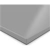 AUPROTEC Pannello in legno 19 mm, 100 x 50 cm, ideale per ripiani, console, scaffali e fai da te, grigio, bordo in ABS da 1 mm