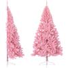 FUDUGEHMIOFWFJJ cappello albero di natale mini,alberelli,albero di natale 150 cm con luci,Albero di Natale Artificiale a Metà con Supporto Rosa 180cm PVCAdatto per camera da letto, soggiorno, patio, Natale