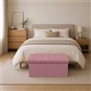 GX GARGIX Puff Pouf Contenitore Rettangolare velluto Panca Baule 76X38cm Trapuntato (ABD-2)