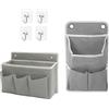 Vauki 2 organizer da appendere per armadio con 4 ganci, pieghevole, in tessuto di lino, organizer da parete, organizer da appendere, per bagno, camera da letto, ufficio, camper