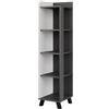 Vicco Mensola da bagno Karen, Antracite/bianco, 30 x 128 cm con scomparti, per la conservazione di accessori da bagno e combinabile