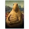 TSALF Quadro A Olio su Tela Senza Cornice Zhdun Waiting Meme Modern Art Poster Art Wall Canvas Soggiorno Studio Room Hotel 30x50cm