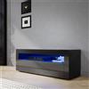 SIRHONA Mobile TV Nero, Mobile Tele con LED, Illuminazione LED RGB con colore regolabile, 2 armadi con porte, 120 x 40 x 45 cm, adatto per soggiorno o camera da letto