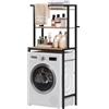 EUGAD Mobile per Lavatrice, Sopra WC Rovere e Nero 67x40x162cm
