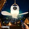 Fancysky Ventilatore Soffitto Campeggio, con Telecomando, con Luce,Ricaricabile Ventilatore da Tenda, 4 Velocità, Ventilatore da Soffitto Campeggio per Dormitori Cucine Camper Ombrelloni, WH