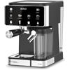 SOGO Macchina da Caffè Espresso Automatica con Pannello Touch, Sistema Thermoblock, Cappuccino e Latte Automatico, 9 Selezioni Bevanda, Pompa Italiana ULKA, Serbatoio Latte Integrato, Alta Pressione
