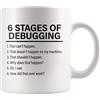 Panvola Fasi di Debug Programmatore Del Computer Regalo Divertente Programmazione Tazza Geek Nerd 11 Oz Tazza Di Caffè Bianco