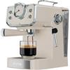 EVVO Intensa Retro Beige Macchina da caffè Espresso, Acciaio Inossidabile 18/8