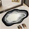 KRIPINC Tappeto Bagno Grigio, Tappeto Bagno Assorbente Ad Asciugatura Rapida, Tappetino Doccia Antiscivolo Lavabile, Tappeti Moderni Fibre di Microfibra Flockate per Cameretta, Scendiletto, 60x100cm