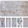Olivo Tappeti OLIVO.shop CAPRI Tappeto cucina shabby, Passatoia cucina, Tappeto cucina antiscivolo lavabile, Passatoia shabby chic, 6 disegni varie misure (FLOWERS, 50x180 cm)