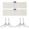 YUETTYY Filtri Spazzole Remplacer per Rowenta ZR740003 Per Explorer 60 con Filtro Allergy Care per Explorer Robot Series (2 Filtri 4 Spazzole)