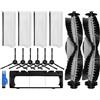YUETTYY Set di accessori per aspirapolvere, 14 pezzi, 2 spazzole principali, 6 spazzole laterali, 4 filtri, accessori di ricambio per robot aspirapolvere Vactidy T6