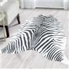 SIMPEX Tappeti in pelliccia sintetica, Pelle di tigre Imitazione, Tappeto Nero, 150 x 200 cm, tappeti in pelliccia sintetica, Tappeto soggiorno