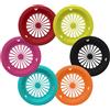Young Wolf 24 supporti per piatti di carta in plastica resistente, 6 colori, per cucina, picnic all'aperto