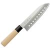 Happy Sales Coltello Giapponese Sekiryu, Acciaio Inox, 165mm Santoku w/ holes