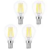 Linqzxz Lampadina LED E14 G45, 6W (sostituisce 60W), Lampadina LED 720 Lumen, Luce diurna 6500K, non dimmerabile, Classe di efficienza energetica E,lampadari e soggiorno, Confezione da 4