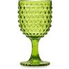 FADE Set 6 Calici da vino in vetro verde con bolle Ibiza Glamour 300 ML