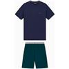 Emporio Armani Pigiama Corto Uomo Endurance Blu L, Blu, L
