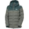 Helly Hansen W Verglas Glacier Piumino Cappotto, 485 Grey Cactus/Dark Creek, X-Small Donna