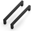 Ravinte 5 maniglie per armadi da 160 mm, colore nero, per mobili da cucina, armadi, maniglie quadrate, mobili in acciaio inox, per maniglie da cucina