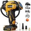 byczone Gonfiatore per pneumatici compatibile con batteria Dewalt 18V, compressore d'aria senza fili da 160 PSI con manometro digitale LCD, spegnimento automatico e gonfiaggio rapido, gonfiatore per