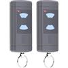 Hycago Telecomando 868,3 MHz per trasmettitore manuale Hörmann, 2 canali, 2 telecomandi per porta del garage, compatibile con Hörmann HSM4-868, HSE2-868, HS4-868