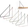 Natural Goods Berlin 2X Supporti per scaffali PANKOW 250mm - Supporti per mensole di design in metallo rosa lucido - Supporto a parete per ripiani - Supporti per scaffali da parete in soggiorno