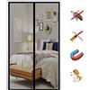 MAIFENGL Zanzariera Magnetica per Porte, Anti Insetti Traspirante Tenda Zanzariera Chiusura Automatica, Facile da Installare, per Balcone Soggiorno Ingresso-Black-C|| 70x235cm(27x92inch)