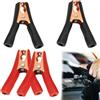 DONOONIS Confezione da 4 pinzette a Coccodrillo 12 V, pinzette a Coccodrillo 100 A, terminali Batteria in Rame Puro con Rivestimento Isolante, Cavo di avviamento per Batteria Auto Rosso Nero