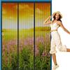 BKPH Zanzariera Magnetica per Porte, Porta Zanzariera Magnetica, Zanzariera Magnetica Doppia Apertura Laterale Tenda Zanzariera Porta per Porta Scorrevole Balcone Patio, nero-d, 150x270cm