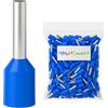 MarketConnect® Puntalini elettrici a crimpare - Sez. 50 mmq - Lung. 20/36 mm - 25 pz - Blu TE (NF C 63-023) - Unipolare Capicorda