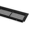 SOTECH SO-TECH® Griglia di ventilazione alluminio 500 x 86 mm Griglia di aerazioneespulsione nera