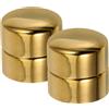 KALLORY Terminali per Corrimano in Acciaio Inossidabile Dorato 4 Pezzi Diametro 50 MM per Ringhiere di Scale Interne