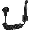 Nivvity Nero Spruzzatore Bidet, Set Doccetta Igienica G1/2 | corpo in acciaio inossidabile | attacco filettato G1/2 | getto regolabile | installazione semplice |per il bagno
