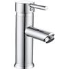 Peppermint Rubinetti per lavabo da bagno Rubinetti monocomando miscelatore da bagno 1 foro, moderno rubinetto miscelatore per lavabo con tubi caldi e freddi, in acciaio inossidabile, cromato