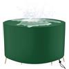 FMJTXD Copertura per Tavolo da Giardino Rotondo Ø100x50 cm - Copertura Impermeabile con Tessuto Oxford 420D, Antivento e Anti-UV - Copri Tavolo per Esterni con Cordino di Fissaggio per Tutte le Stagioni