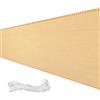 LIJIAO Frangivisto Balcone Recinzione 65 x 500 cm Privacy Balcone in HDPE Telo Frangivisto, Paravento Balcone con Occhielli per Giardino Terrazza, Giallo sabbia