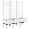vidaXL Fioriera da Giardino con Graticcio Bianco 120x40x142 cm PP