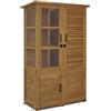 MCombo M MCombo Armadio da giardino Casetta da giardino in legno Resistente alle intemperie, casetta da giardino Impermeabile, per esterni Balcone Terrazza, 55×110×175 cm, 0130D (Naturale)