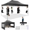 COBIZI Gazebo Pieghevole 3 x 4.5m, Impermeabile, Stabile 3,0, Per Esterni, Pieghevole, Gazebo 3 x 4.5, Tenda Pieghevole Per Feste, Protezione UV 50+ (Telaio Ispessito)