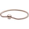 PANDORA Icons Bracciale in maglia snake placcato in oro rosa 14k, 17