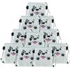 FUN FAN LINE Set di 10 Sacche a Zainetto con Coulisse per Bambini - Disegni Animali Colorati (41x34 cm) | Zaino Impermeabile per Scuola, Sport e Festa di Compleanno - Regali Fine Festa Bambini