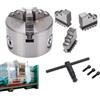 Generic Mandrino Tornio Legno Adattatore Autocentrante a 3 Mascelle | Mandrini Per Tornio Di Precisione Da 8 Cm per Incisore, Fresatrice, Router, Stampante 3D, Trapano e Falegnameria