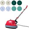 WDGJJFECNMUEHI Macchina Lavaggio e Lucidatura Pavimenti 5 in 1 - Doppia Testina 400 RPM, Leggera (3,2 kg), per Parquet, Marmo, Moquette - Lucidatrice & Pulitrice con 6 Accessori, 230V