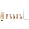 Aramox Set di Punte per Mandrino per Trapano Mandrino per Trapano in Ottone 7 Pezzi da 0,5 a 3,0 Mm 4 Griffe Serrate a Mano per Trapani Elettrici e Smerigliatrici Elettriche Uso in Officina per la