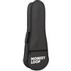 MONKEY LOOP Jungle UKB-23 - Custodia per Ukulele Concerto con Imbottitura da 5 mm - Borsa per Ukulele per Impieghi Gravosi - Tasca Esterna per Accessori - Impugnatura e Cinghia Posteriore