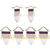 Generic 6 Pezzi Tasca Rete Tavolo Biliardo Bambini Staffa Ferro Rivestita Pelle E Cotone Frangiato per Sostituzione Tavolo Pool Snooker Adatta Bambini Sala